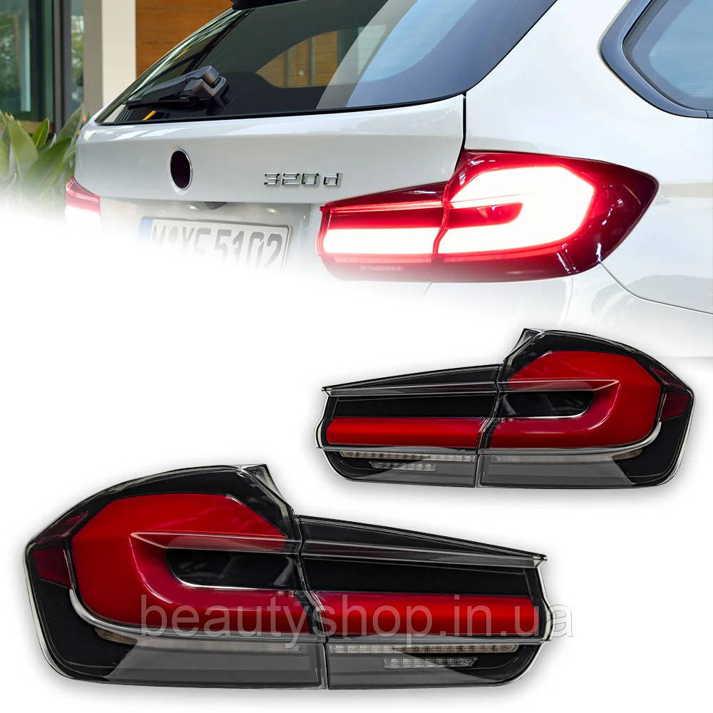 Світлодіодні задні ліхтарі AKD 3D для BMW 3 серії F31 Touring (2013–2018), стиль G20, з DRL та динамічними поворотниками