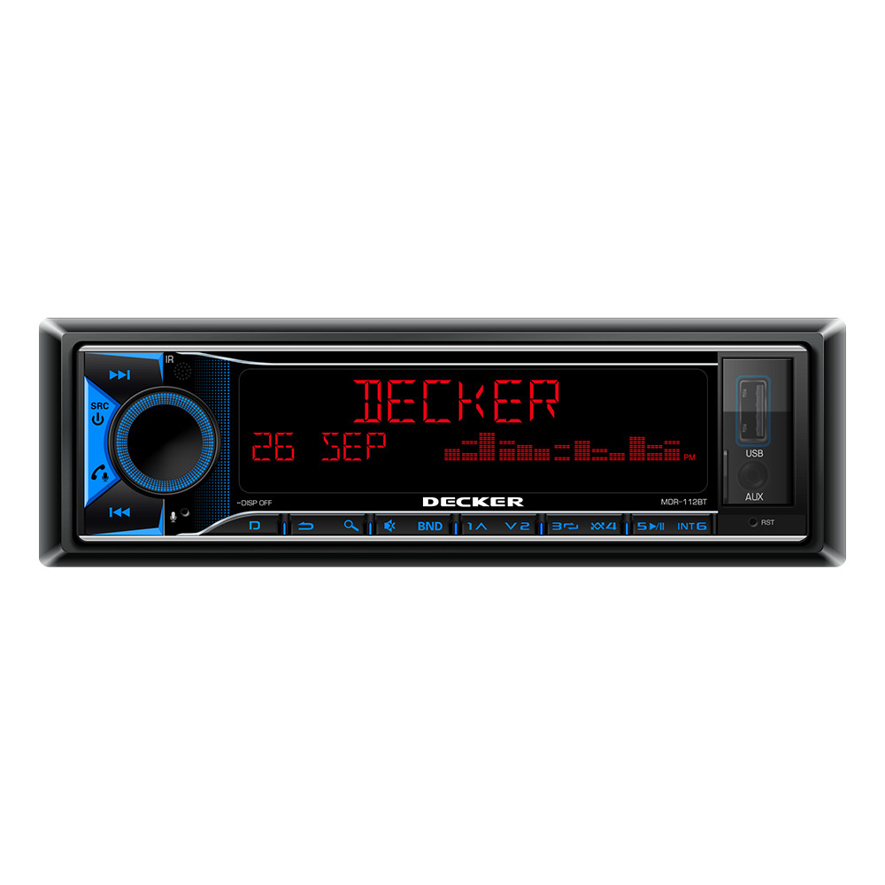 1DIN MP3 магнітола з Bluetooth, FM-тюнером, USB, MicroSD, керуванням через Eway Link Decker MDR-112 BT