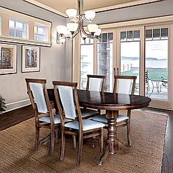 Стіл обідній дерев'яний Говерла Мікс меблі темний горіх (160-200 см)