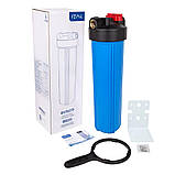 Колба мех. очищення СИНЯ Латун. різьб. ITAL ВВ 20 1" 4,5" х20" (Картрідж + Кроншт.+ Ключ + Шурупи), фото 2