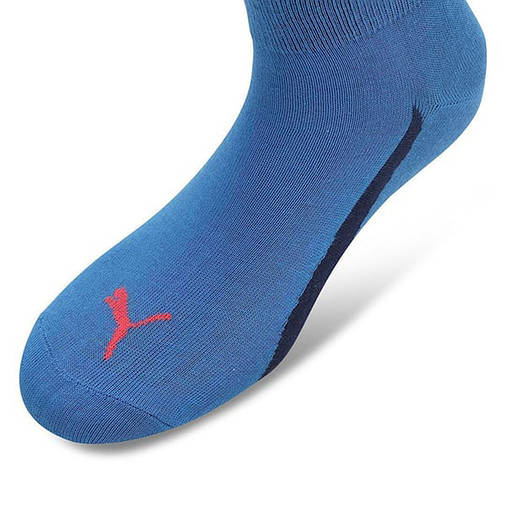 Набір шкарпеток унісекс Puma Sport Unisex Quarter Socks (3 пары) 43-46 Blue/Navy/Grey, фото 4