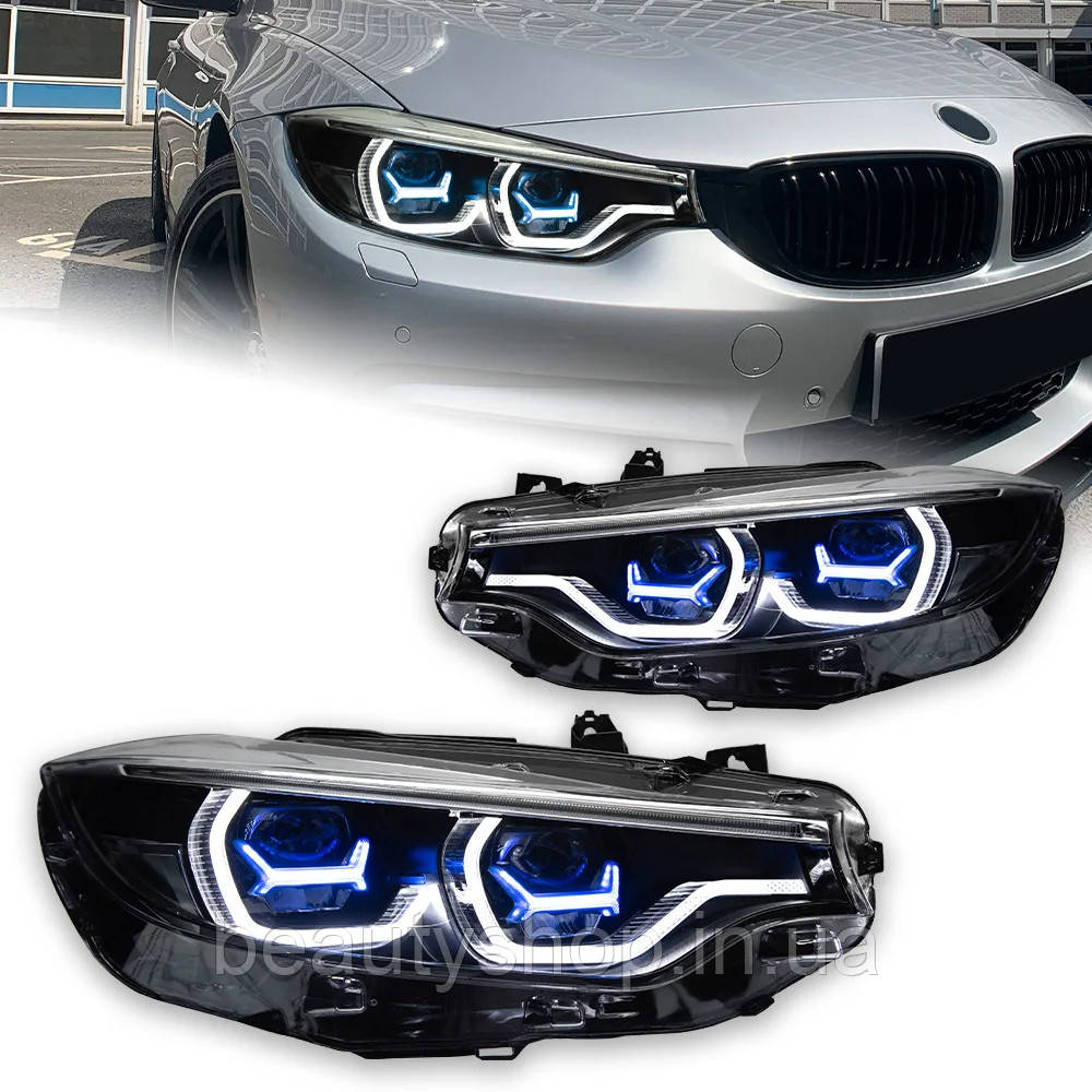 Світлодіодні передні фари Laser Style з DRL та динамічними поворотниками для BMW 4 серії F32/F36 (2012–2019)