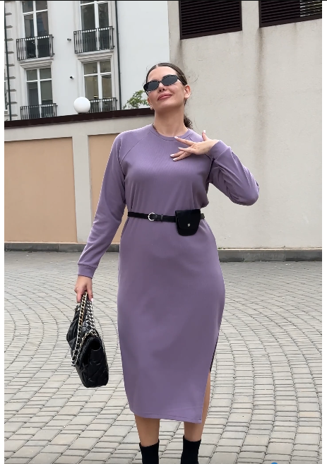 Жіноче плаття №2328-Бузковий,Розміри: 50-52,62-64,66-68, фото 1