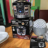 Мультиварка на 6 л 1800 Вт із чашею на парі з LED-екраном для швидкого готування 12 автоматичних програм, фото 5