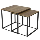 Стіл журнальний Art In Head 2 в 1 Ascet 530x530x530 Дуб Бароко бурштиновий (AS14080000030)