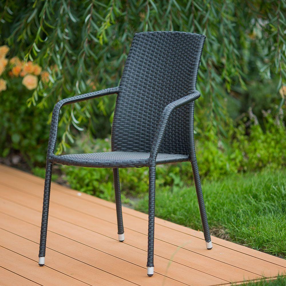 Садове крісло Etienne, чорний колір, фото 1