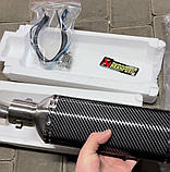Akrapovic Прямоток Карбон Вихлоп Прямоточний Глушник для Мотоцикла 370 мм, фото 4