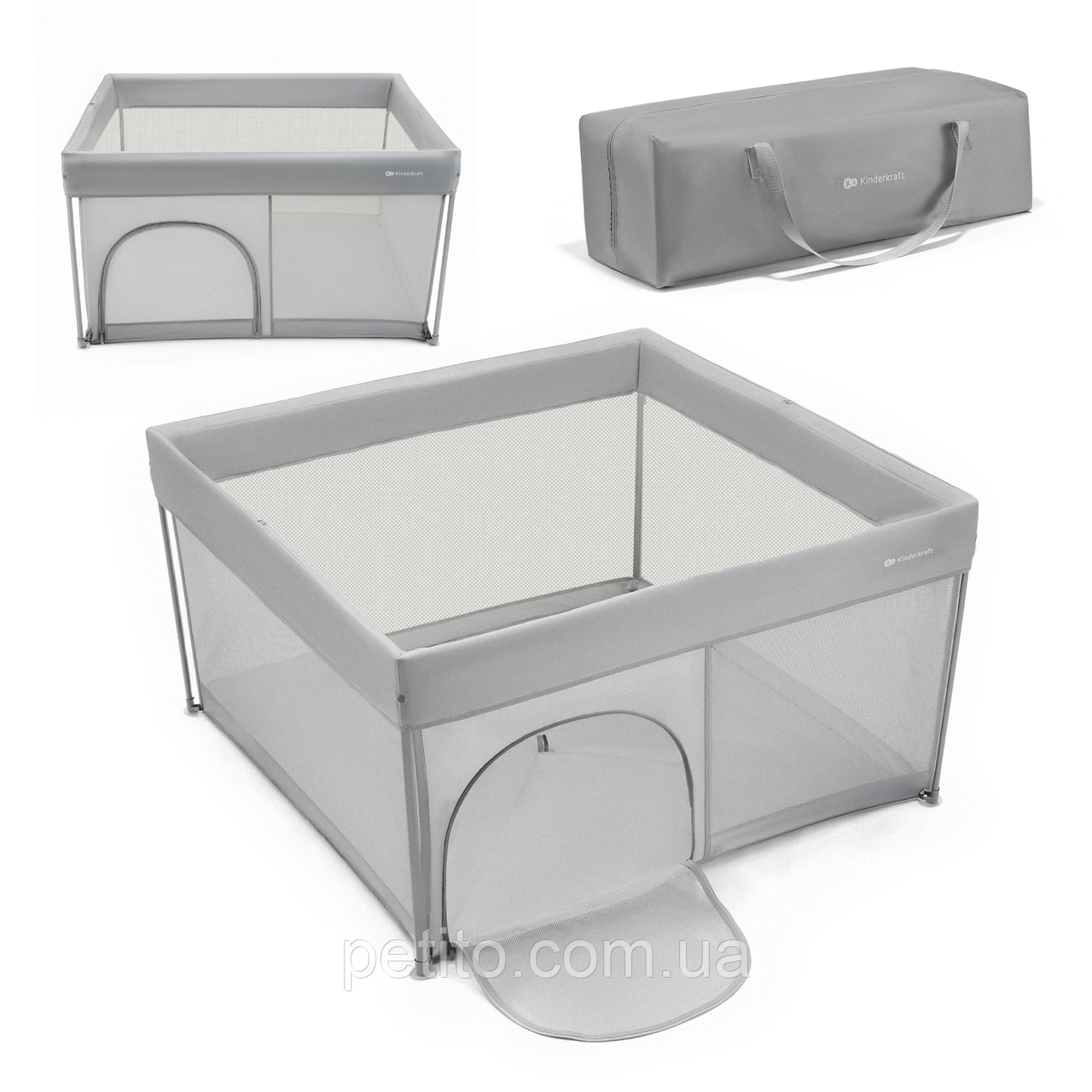 Манеж Kinderkraft Ziki Grey (KLZIKI00GRY0000)