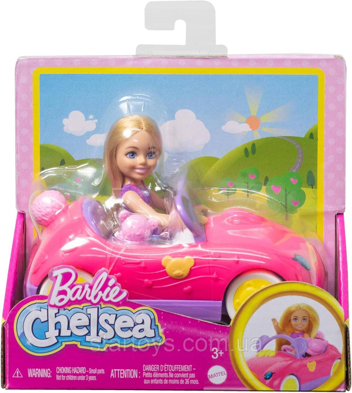 Ігровий Набір Барбі Челсі Подорожі Машинка та Ведмедик Barbie Chelsea Toy Car Set HXN05