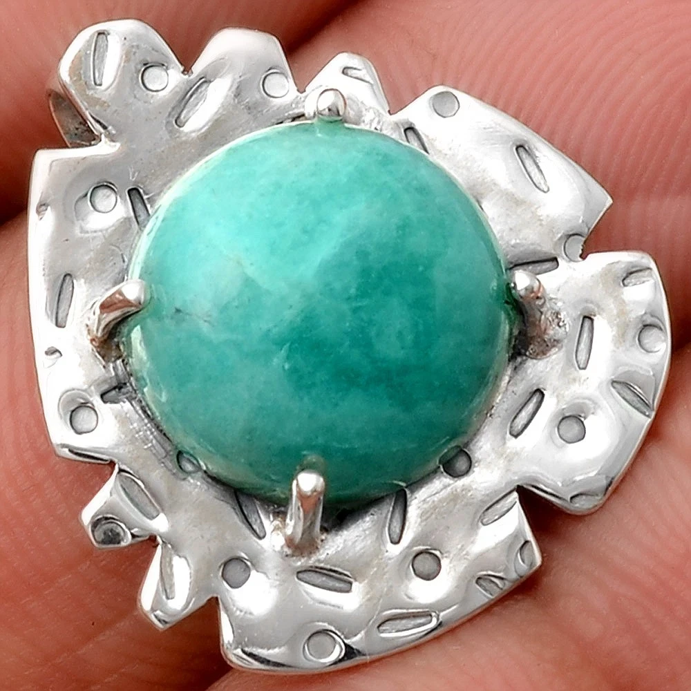 Амазоніт срібний кулон, 090ПА, фото 1