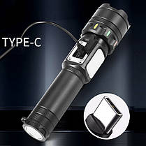 Ліхтар NIGHT VISION FLUORESCENCE CB-A282-TG+COB, Li-Ion акум., power bank, ЗУ Type-C, магніт, zoom, Box, фото 3