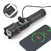Ліхтар NIGHT VISION FLUORESCENCE CB-A282-TG+COB, Li-Ion акум., power bank, ЗУ Type-C, магніт, zoom, Box, фото 5