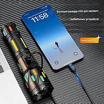 Фонарь NIGHT VISION FLUORESCENCE CB-G706-TG, 1x26650, power bank, ЗУ Type-C, zoom, Box, фото 3