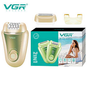 Епілятор VGR GOLD 2 в 1 V-758, 2 насадки
