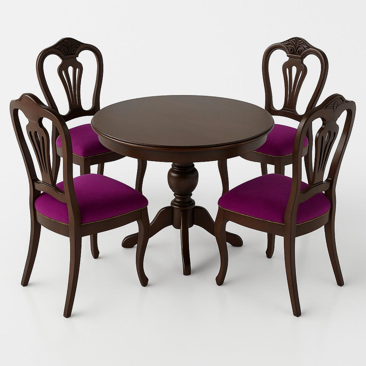 Стіл обідній круглий Анжеліка Fusion Furniture, колір горіх, горіх італійський, горіх лісовий