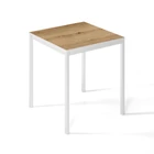 Обідній стіл Art in Head Brevity Loft mini 670х750х670 Дуб Евок/Білий метал (TB03100000010)