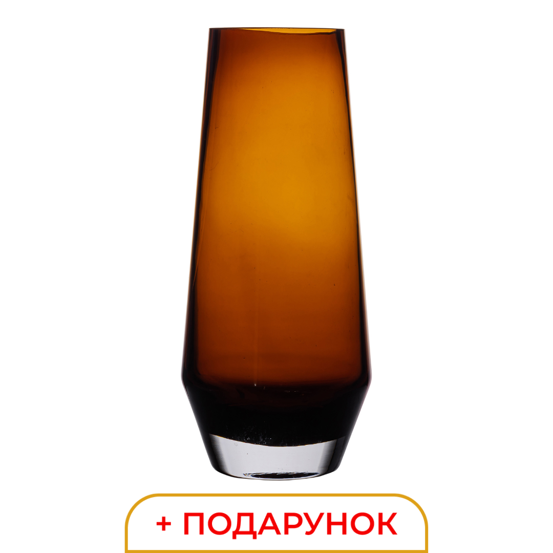 Велика висока ваза для квітів 2.7 літра коричнева + подарунок 🎁 • сучасні вази для букетів Lugi