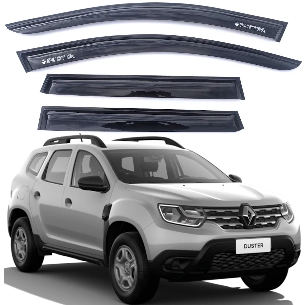 Вітровик "AV-Tuning" RENAULT Duster 2018 — (на скотчі) — Вітровики Рено Дастер 2018
