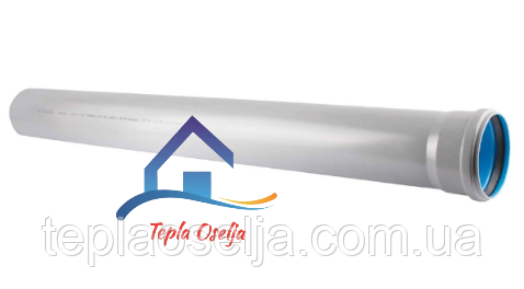 Труба каналізаційна з розтрубом діам. 110*2,7 довж. 2000 мм, фото 1