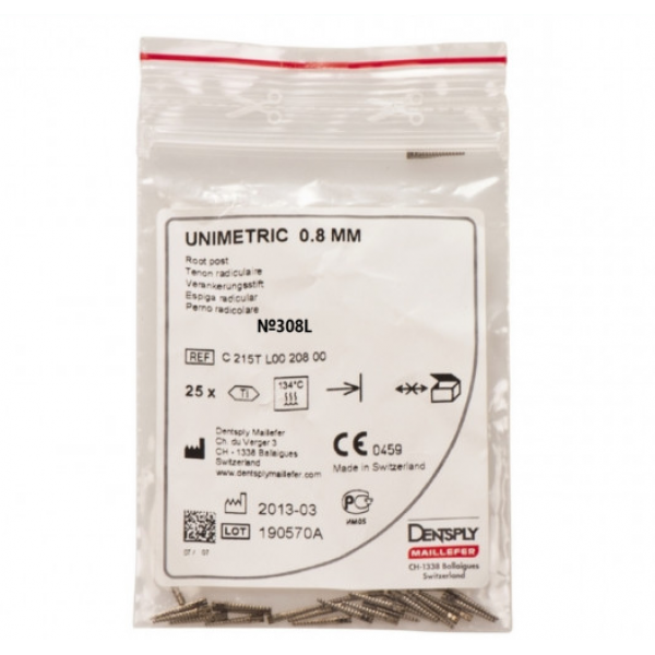 Титанові штифти Юніметрик Dentsply Sirona (25шт) 308L