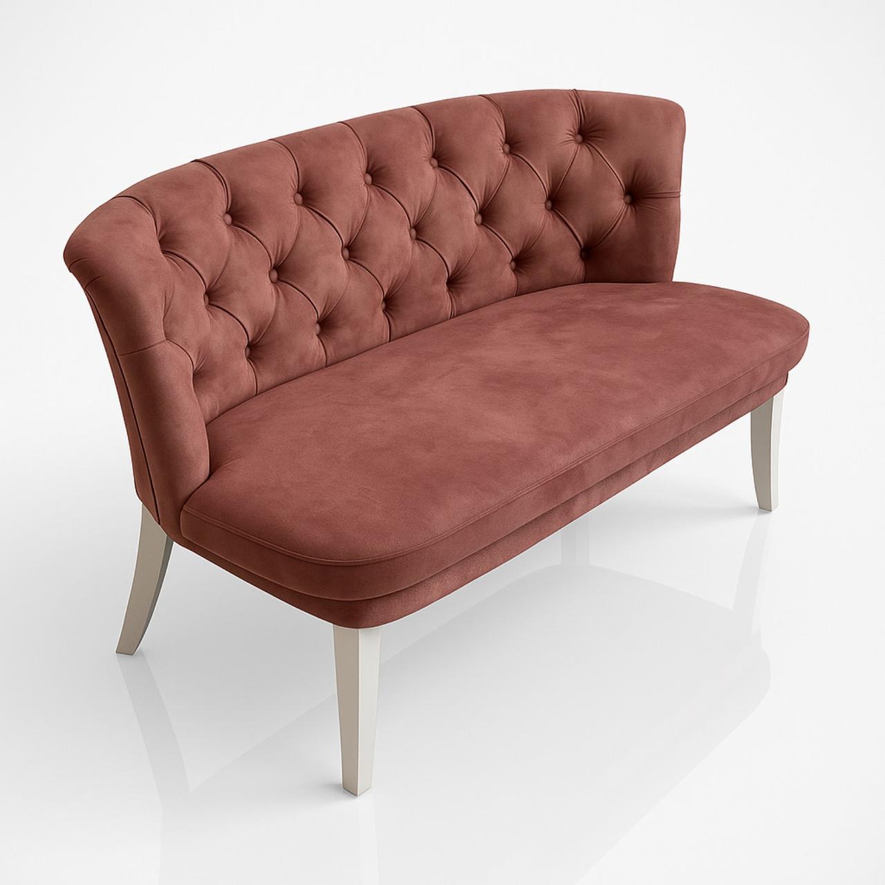 Банкетка м'яка зі спинкою  Вікторія  ,  колір та оббивка а вибір