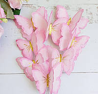 Метелики з вафельного паперу рожеві Вафельний кондитерський декор Прикраси