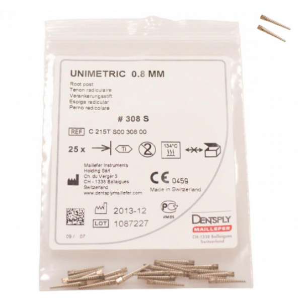 Титанові штифти Юніметрик Dentsply Sirona (25шт) 308S
