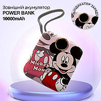 Павербанк зі швидкою зарядкою 10000мАг, Power Bank з двома вбудованими кабелями Lightning і Type-C, 120W Mickey 5074805