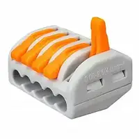 Клемники PCT-215 для з'єднання дротів — 5 контактів, 0,08...4 мм.кв