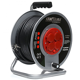 Подовжувач на катушці 30м 3 жильний 3 х 2.5мм Kraft&Dele KD4021