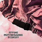 Шапка для сну жіноча на голову атласна із синтетичного штучного шовку Hechpro бордова (05), фото 4