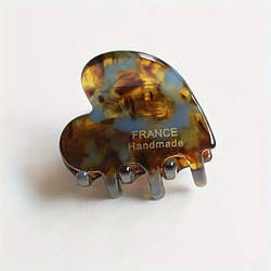 Заколка для волосся NYU.NYU France hair clip Heart Marble-Blue 3,5x3см