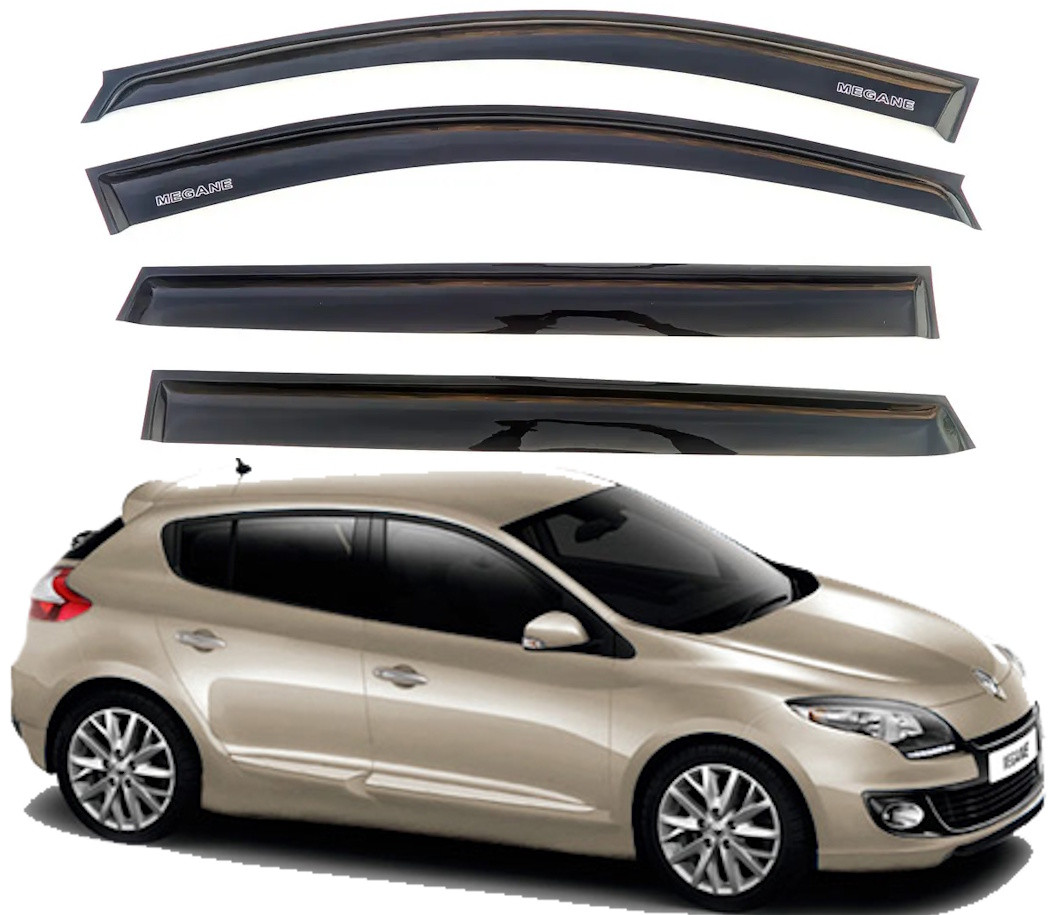 Вітровик RENAULT Megane 3 III Grandtour (2008-2012) универсал (на скотчі) Дефлектори вікон Рено Меган Грандтур