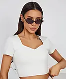 Окуляри сонцезахисні вузькі овальні в стилі міу міу Y2K леопардовий принт, фото 5