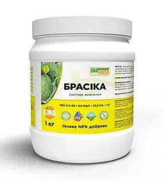 Добриво Гель БРАСІКА NPK 9-9-39+6,6MgO+54SO3 + TE Lima - 1 кг, фото 1
