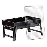 Мангал переносний складаний з решіткою 43×30×23.5 см, фото 3