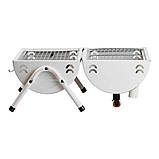 Вугільний гриль двосторонній портативний з решіткою, білий, фото 6