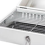 Вугільний гриль двосторонній портативний з решіткою, білий, фото 8