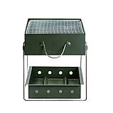 Мангал портативний складаний 51.5×23×25 см з ґратами, фото 4