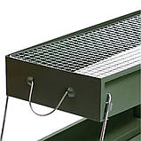 Мангал портативний складаний 51.5×23×25 см з ґратами, фото 6