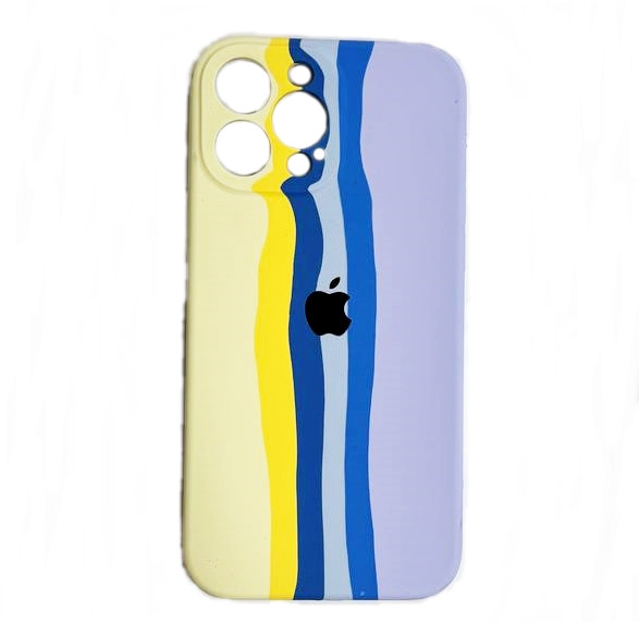 Силіконовий чохол для iPhone 13 Pro Max - Rainbow, Різнокольоровий / Ліловий
