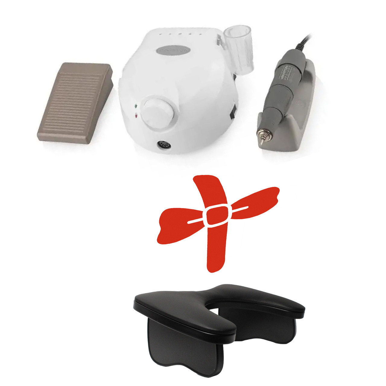 Фрезер для манікюру і педикюру KRYPTON XPS - 400 WHITE/GRAY, 65 Вт, 40000 об/хв, фото 1