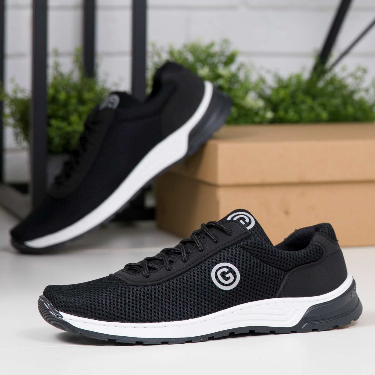 Кросівки чоловічі сітка чорні