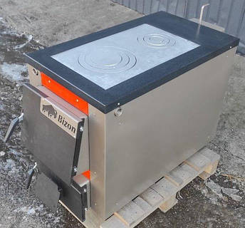 Котел дров'яний з чавунною плитою Bizon MP 20 кВт, фото 1