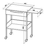 Столик медичний з ящиком і висувною площиною Медапаратура, фото 4