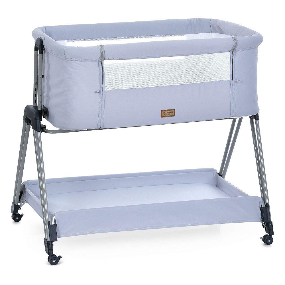 Приставне ліжечко El Camino Harmony ME 1179 з матрацем та 4 колесами зі стопорами, фото 1