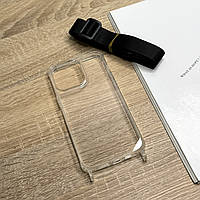 Чохол на iPhone 14 Pro Max прозорий із ремінцем кросбоді Crossbody Design