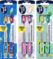 Зубні щітки дитячі Dontodent Kids 3-6 років (2шт.) в асортименті