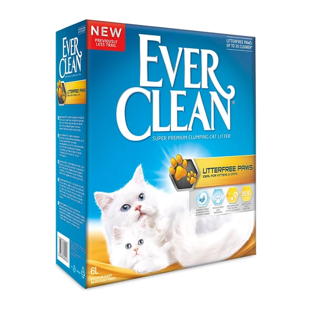 Наповнювач бентонітовий Ever Clean (Евер Клін) Litter Free Paws для котячого туалету "Чисті лапки" 6 л, фото 1