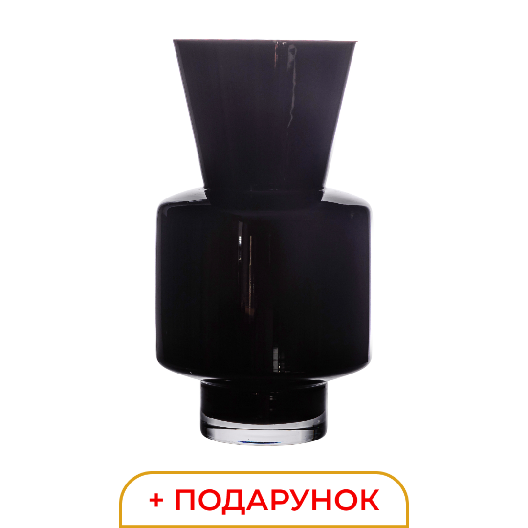 Низька ваза для великих букетів 4 літра чорна + 🎁 подарунок • незвичайні ваза для квітів в Lugi, фото 1
